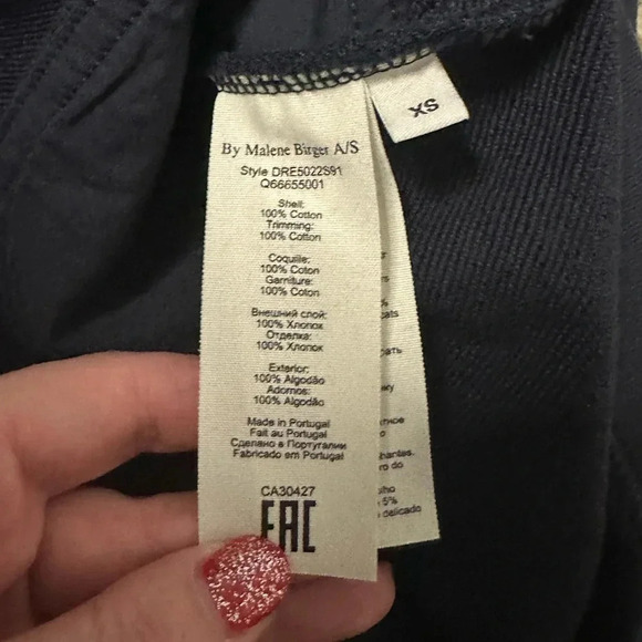 NWT Malene Birger Navy Bluer Rope Tie Shirt Dress x-Small - Picture 9 of 9